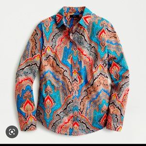 Slim perfect shirt in Ratti® Mediterranean paisley print 00 petite